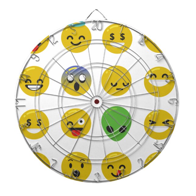 Emoji-glückliches Gesicht Dartscheibe (vorne)
