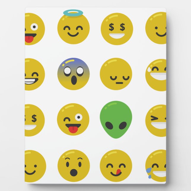 Emoji-glückliches Gesicht Fotoplatte (Vorderseite)