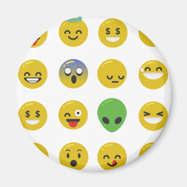 Emoji-glückliches Gesicht Magnet (Vorne)