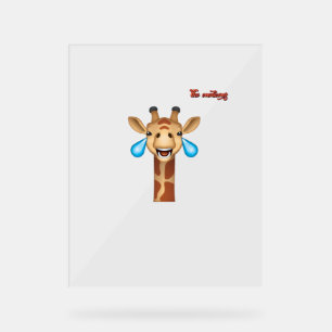 Emoji-glückliches Giraffengesicht Acrylschild