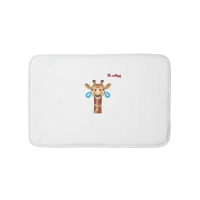 Emoji-glückliches Giraffengesicht Badematte (Vorderseite)