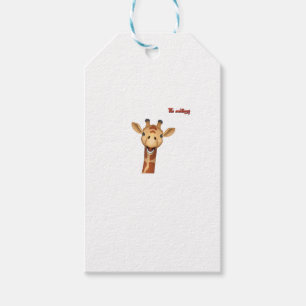 emoji-glückliches Giraffengesicht Geschenkanhänger