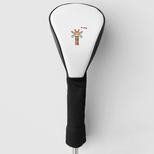 Emoji-glückliches Giraffengesicht Golf Headcover (Vorderseite)