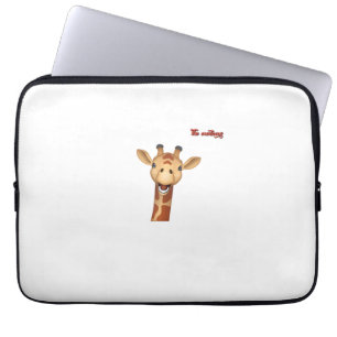 emoji-glückliches Giraffengesicht Laptopschutzhülle