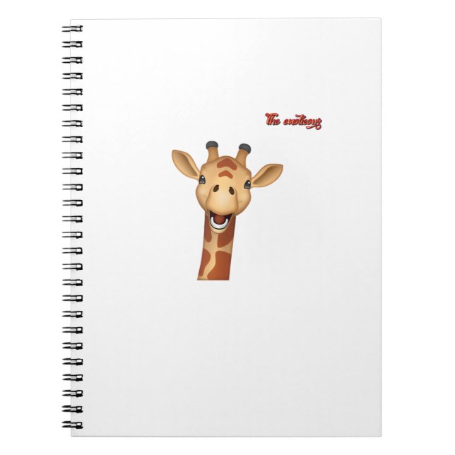 emoji-glückliches Giraffengesicht Notizblock (Vorderseite)