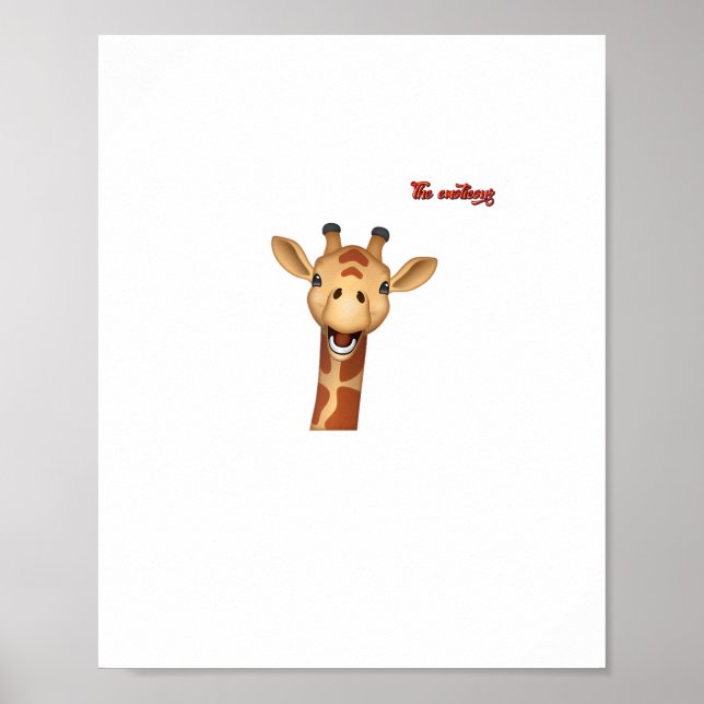 emoji-glückliches Giraffengesicht Poster (Vorne)