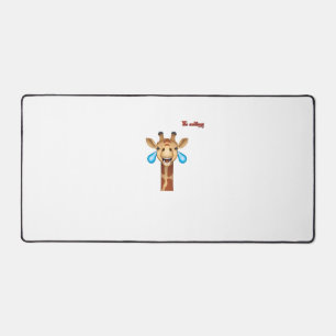 Emoji-glückliches Giraffengesicht Schreibtischunterlage