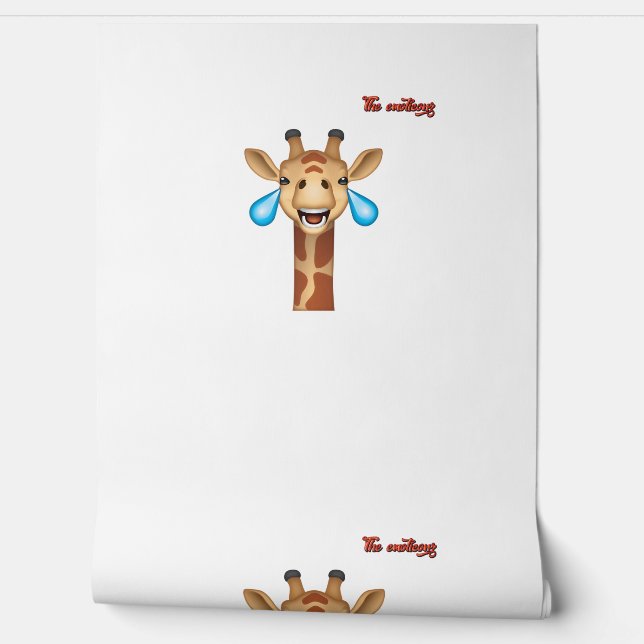 Emoji-glückliches Giraffengesicht Tapete (Abrollen)