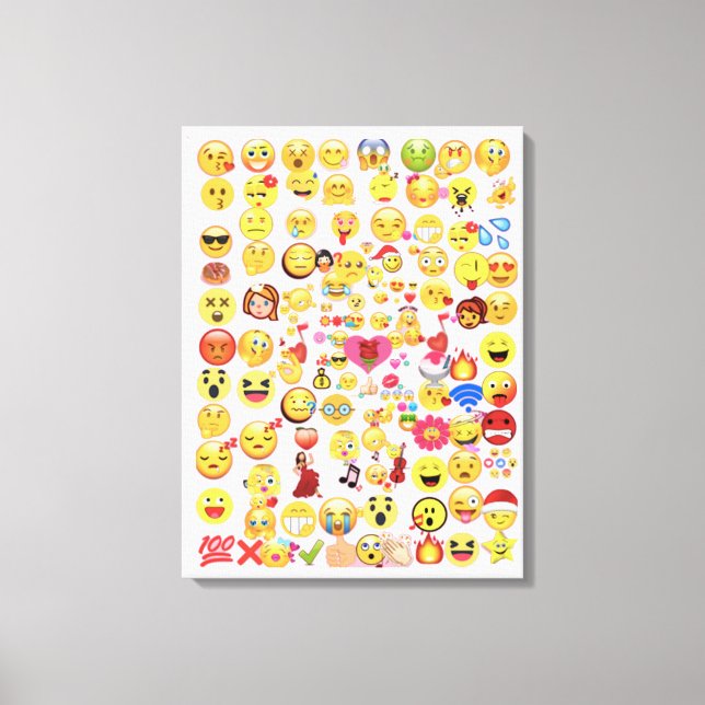 Emoji Größe LG Leinwanddruck (Vorderseite)