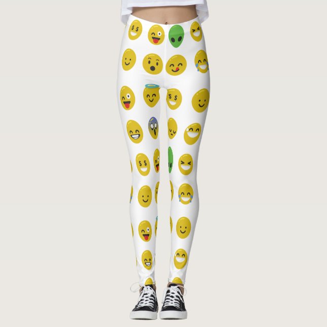 Emoji-Happy-face-Leggings Leggings (Vorderseite)