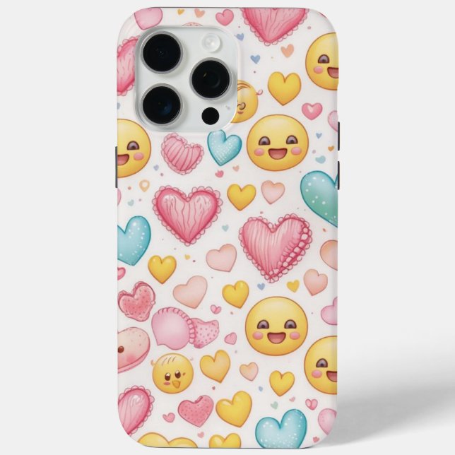 Emoji Hearts Case-Mate iPhone Hülle (Rückseite)