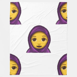 Emoji-Hijab-Decke Fleecedecke