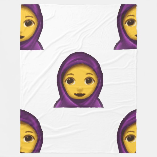Emoji-Hijab-Decke Fleecedecke (Vorderseite)