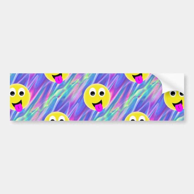 Emoji-Hologramm Autoaufkleber (Vorne)