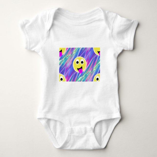 Emoji-Hologramm Baby Strampler (Vorderseite)