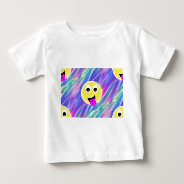 Emoji-Hologramm Baby T-shirt (Vorderseite)