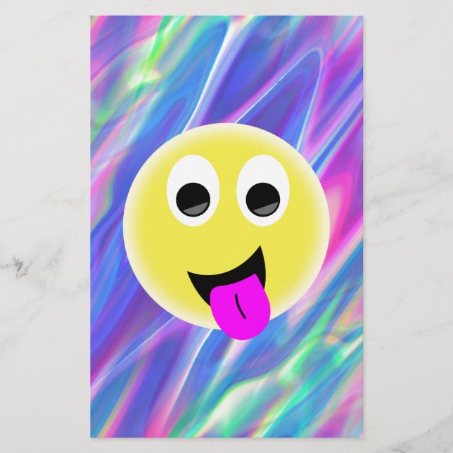 Emoji-Hologramm Briefpapier (Vorderseite)