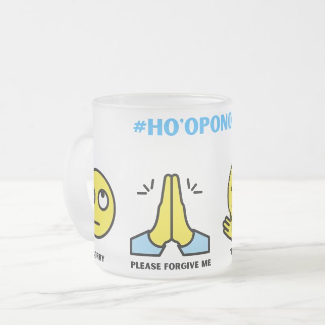 Emoji Ho'oponopono Tasse (Vorderseite Links)