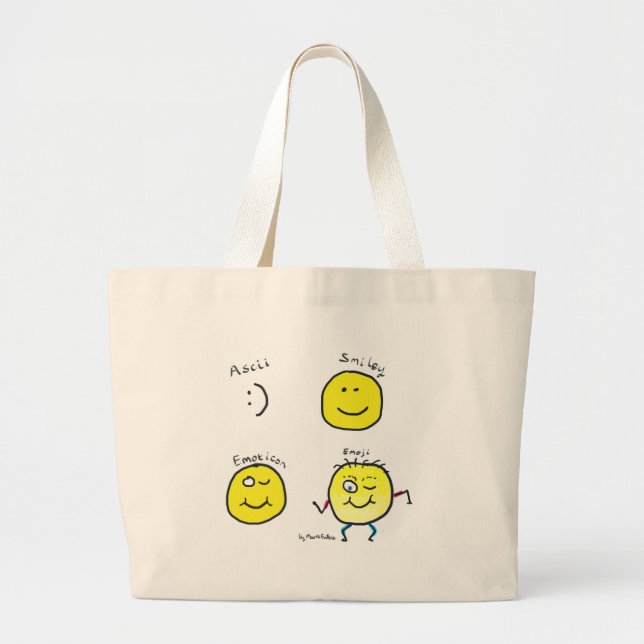 Emoji Jumbo Stoffbeutel (Vorne)