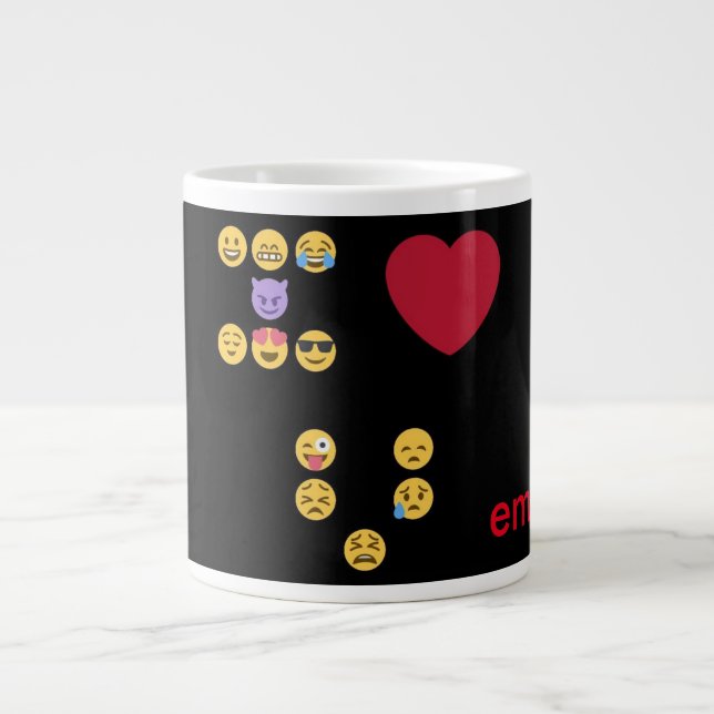 Emoji Jumbo-Tasse (Vorderseite)
