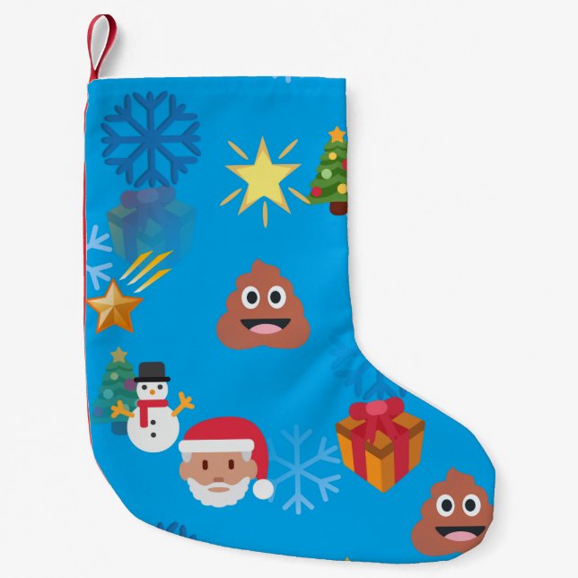 Emoji kacke Weihnachten Weihnachten Strumpf Kleiner Weihnachtsstrumpf (Vorderseite)