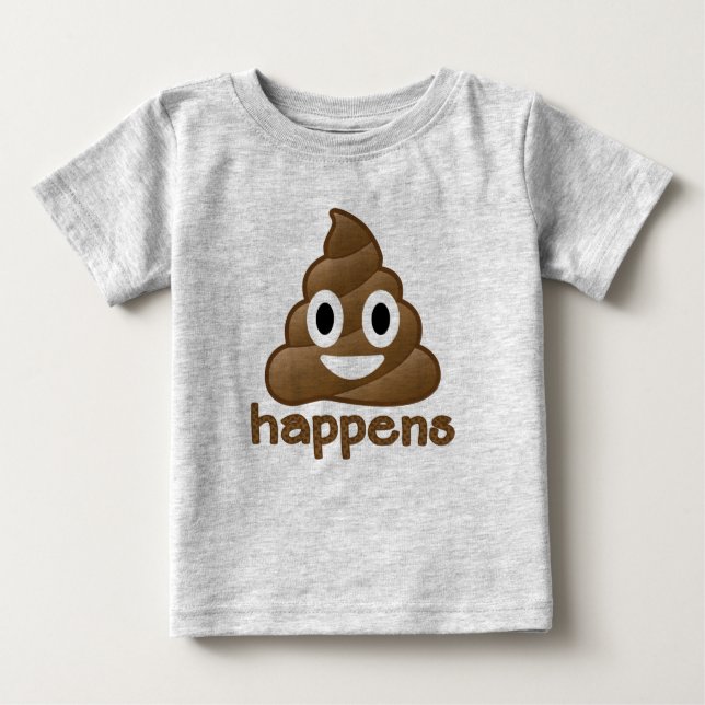Emoji kacken geschieht baby t-shirt (Vorderseite)
