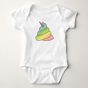 Emoji Kackte Emoji mit Rainbow-Rainbow-Rainbow-Pfe Baby Strampler
