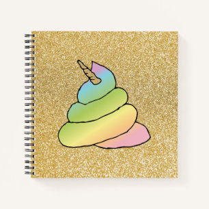 Emoji Kackte Emoji mit Rainbow-Rainbow-Rainbow-Pfe Notizbuch