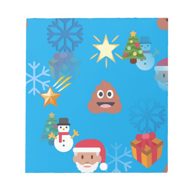 Emoji kackte Weihnachten Notizblock (Vorderseite)
