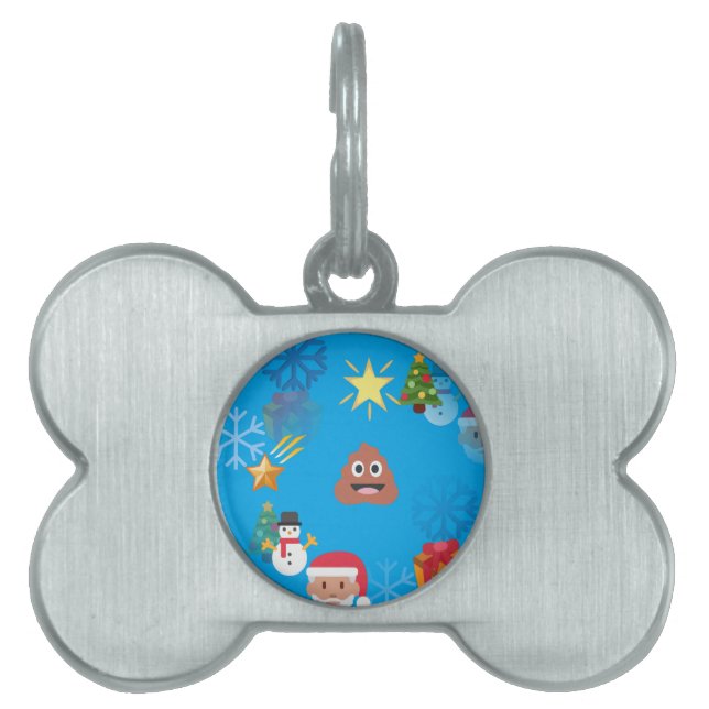Emoji kackte Weihnachten Tiermarke (Vorderseite)