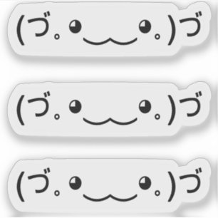 Emoji Kawaii-Gesicht Text-basiertes Emoticon (づ｡◕‿ Aufkleber