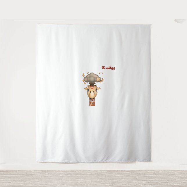 Emoji-Kopf-explodierendes Giraffengesicht Wandteppich (Vorderseite)
