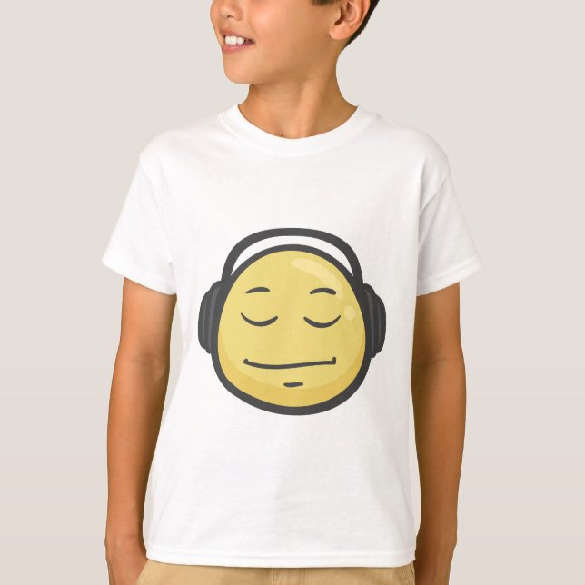Emoji: Kopfhörer-Gesicht T-Shirt (Vorderseite)