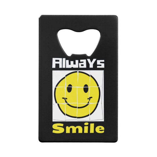 Emoji-Lächeln Geldbeutel Flaschenöffner (Vorderseite)