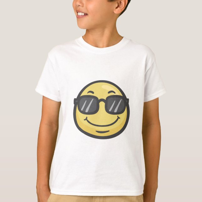 Emoji: Lächeln mit Sonnenbrille T-Shirt (Vorderseite)
