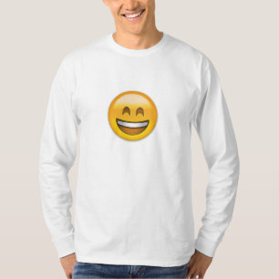 Emoji lächelndes Gesicht mit offener T-Shirt
