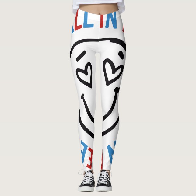 Emoji-Leggings, Funny Liebe vor Niedlichem Lächeln Leggings (Vorderseite)