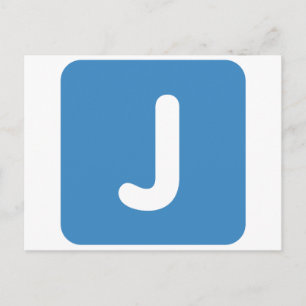 Emoji Letter J Twitter Postkarte