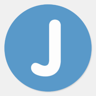 Emoji Letter J Twitter Runder Aufkleber
