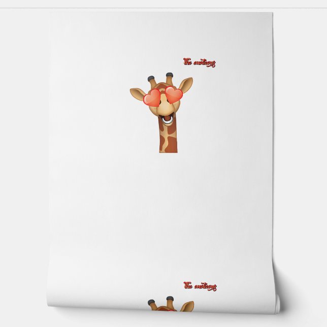 Emoji-Liebe-Augen-Giraffe-Gesicht Tapete (Abrollen)