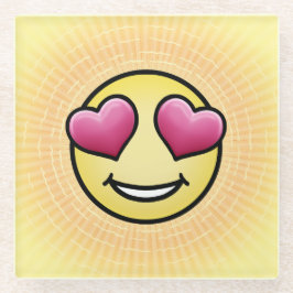 Emoji-Liebe Glasuntersetzer