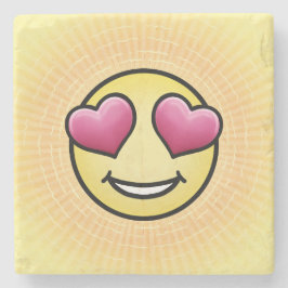 Emoji-Liebe Steinuntersetzer