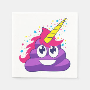 Emoji lila Unicorn kacken Serviette