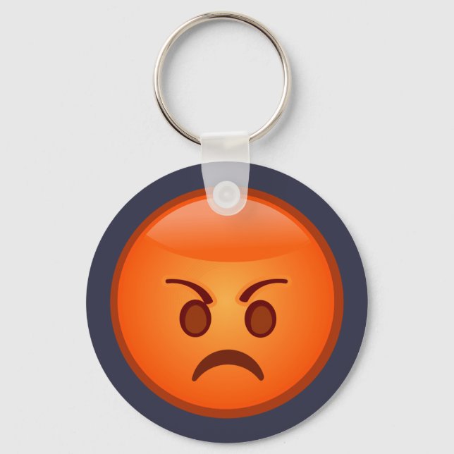Emoji Mad Face Schlüsselanhänger (Vorderseite)