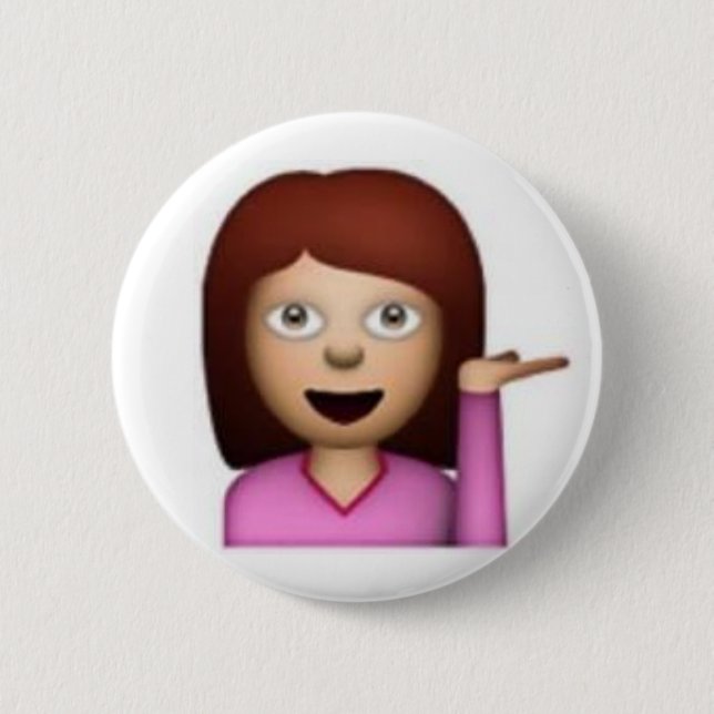 Emoji Mädchen Button (Vorderseite)