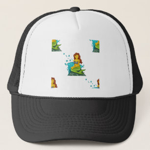 Emoji mermaid truckerkappe
