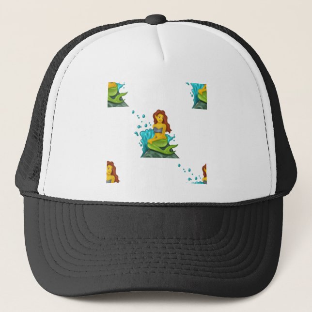Emoji mermaid truckerkappe (Vorderseite)