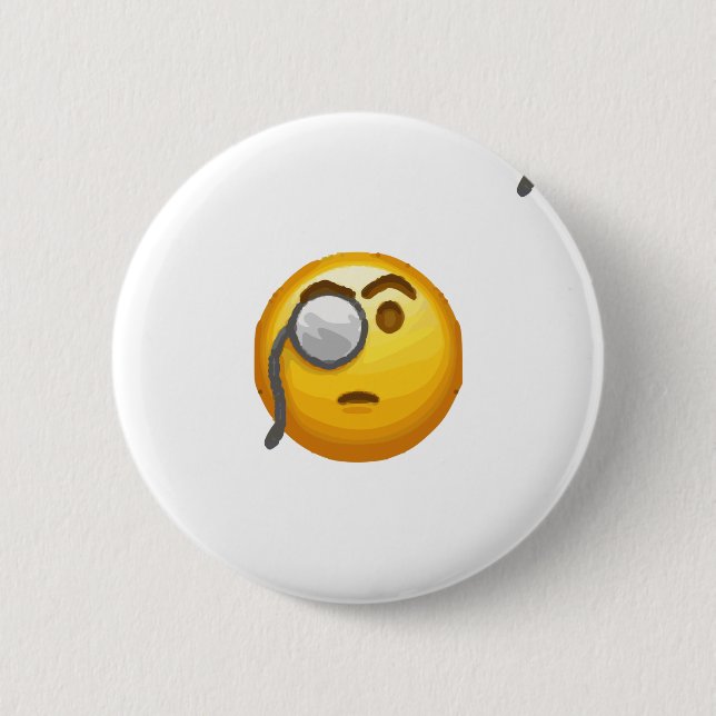 Emoji-Monokel Button (Vorderseite)