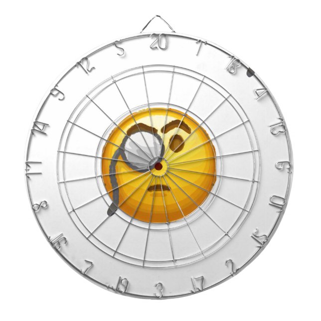 Emoji-Monokel Dartscheibe (vorne)