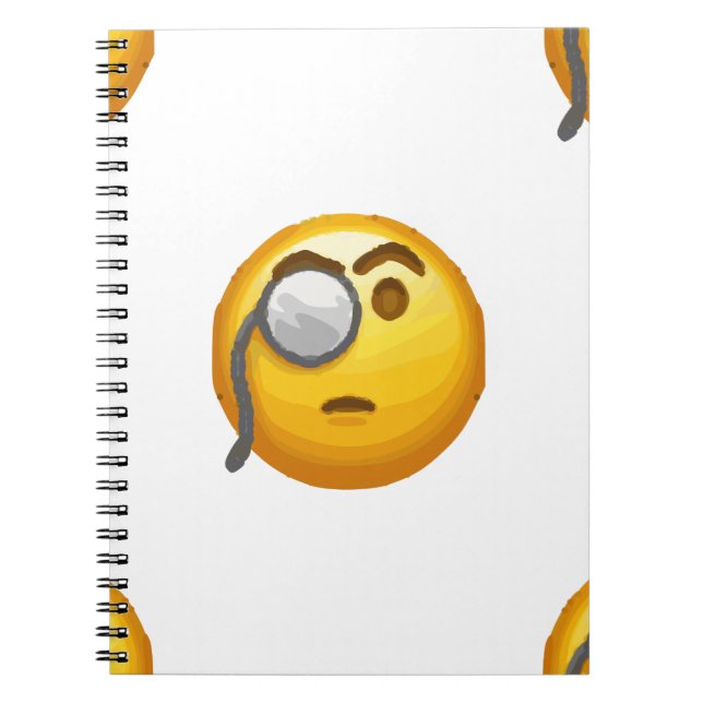 Emoji-Monokel Notizblock (Vorderseite)